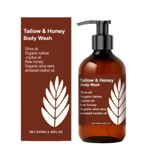 Beef Tallow Honey Body Wash with Vitamin E - Moisturizing Cleanser by Beef